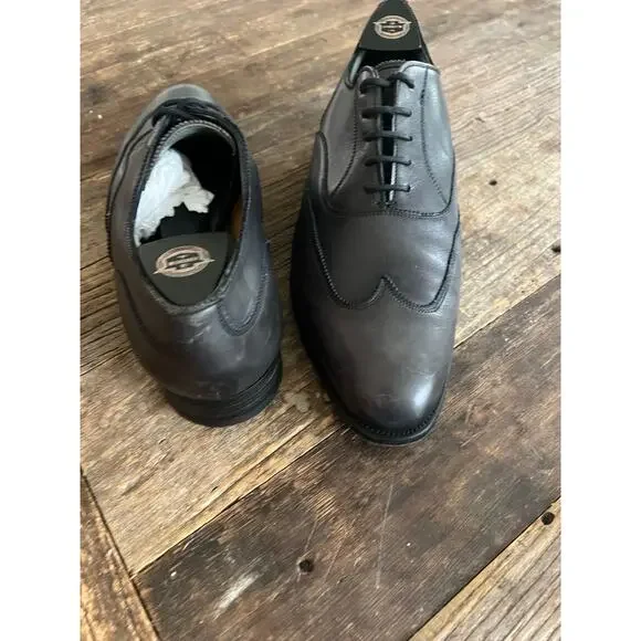 Edward Green Oxford Casual Dress Shoe Dark Gray Size 8.5 E JP